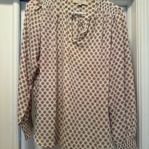 LOFT Women's Colorful Patterned Blouse
